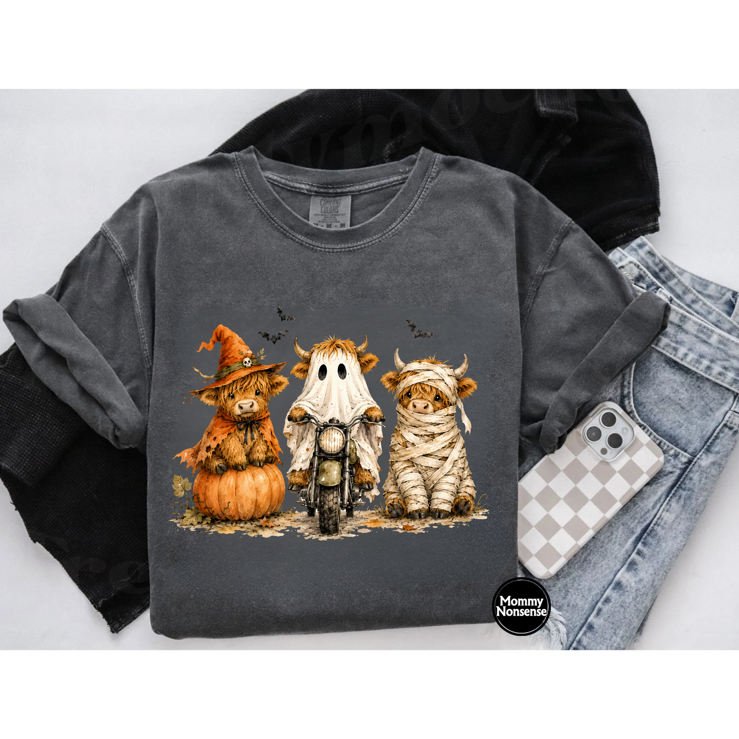 3 Cows fall themed- DTF TRANSFER (L823) DTF Transfer