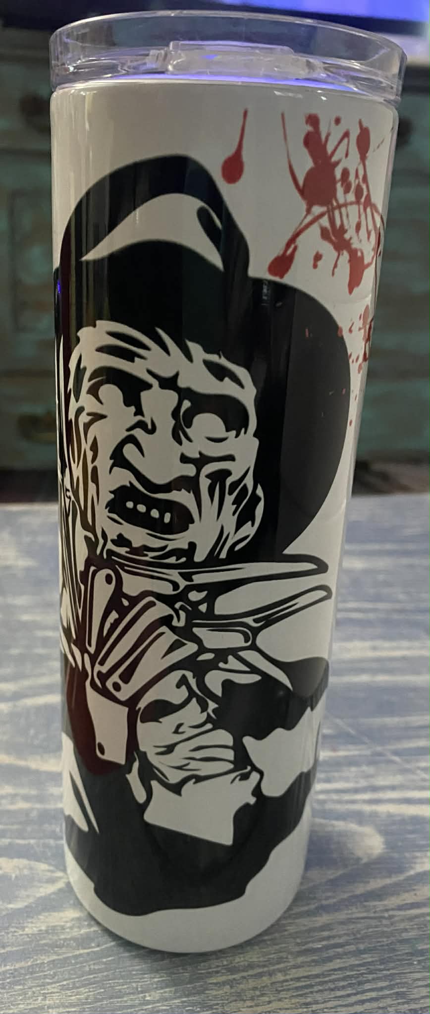 Freddy with blood splatter 20 OZ Tumber