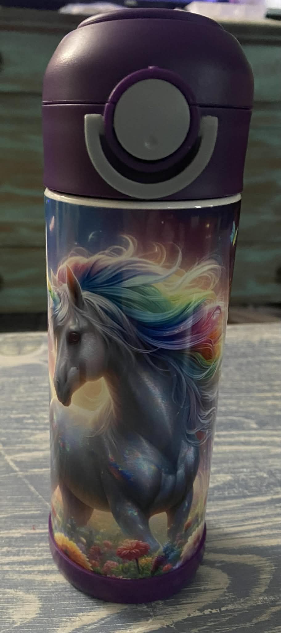 Purple Unicorn Kids 12 OZ Tumber