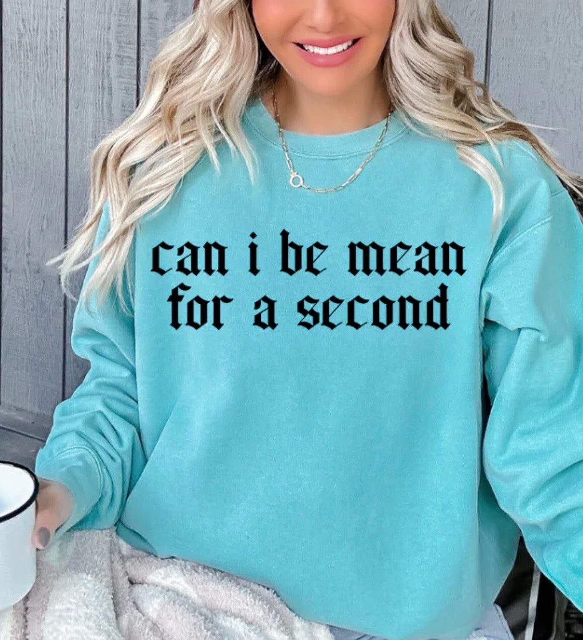 Can I Be Mean For A Second- screen print transfer (L4) HOT PEEL