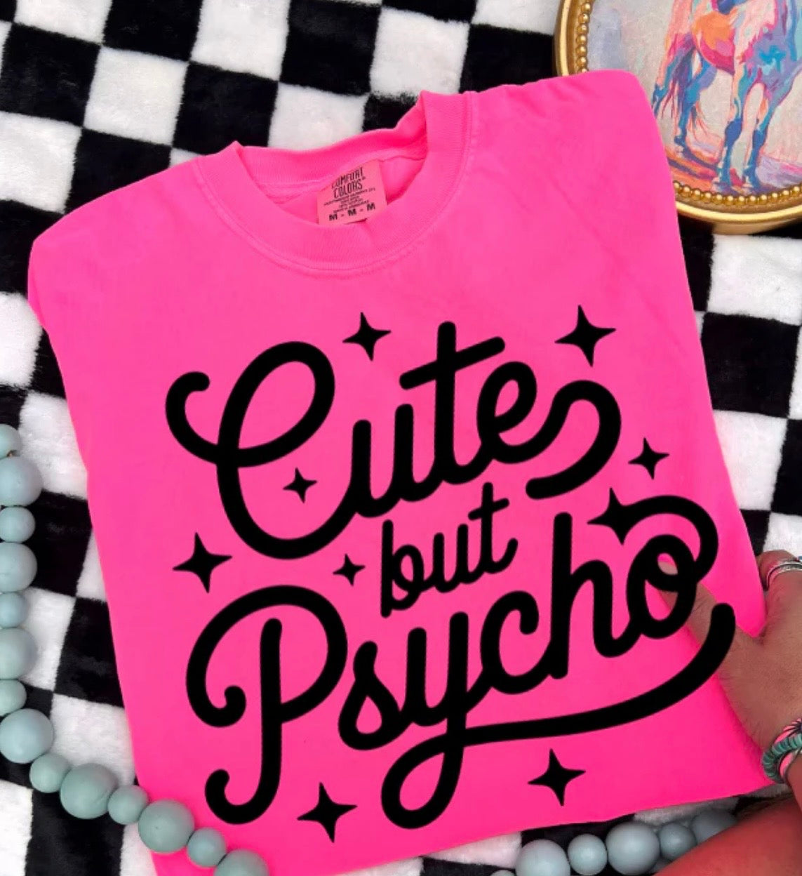 Cute But Psycho- screen print transfer (N5) HOT PEEL