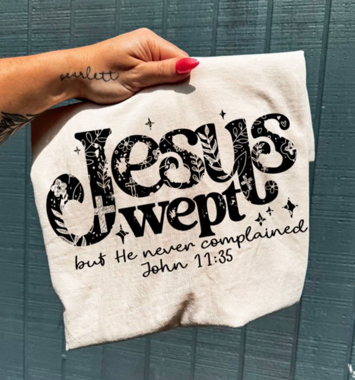 Jesus Wept- screen print transfer (C9) HOT PEEL