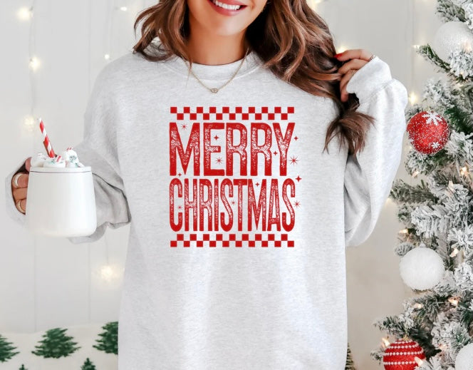 Merry Christmas - screen print transfer (I5) HOT PEEL