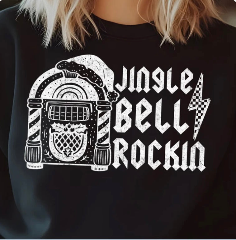 Jingle Bell Rockin- screen print transfer (H5) HOT PEEL