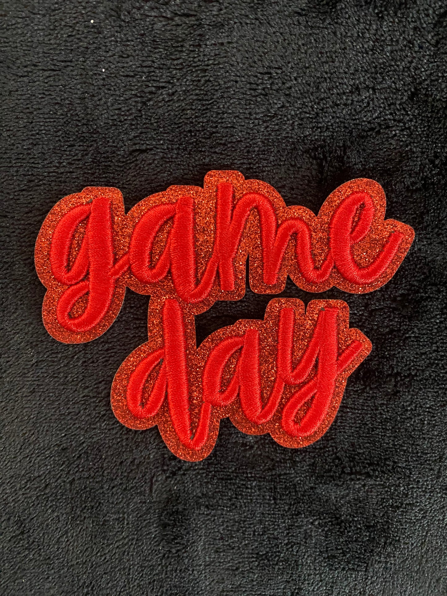 Red Game Day Hat Patch- Chenille Patches