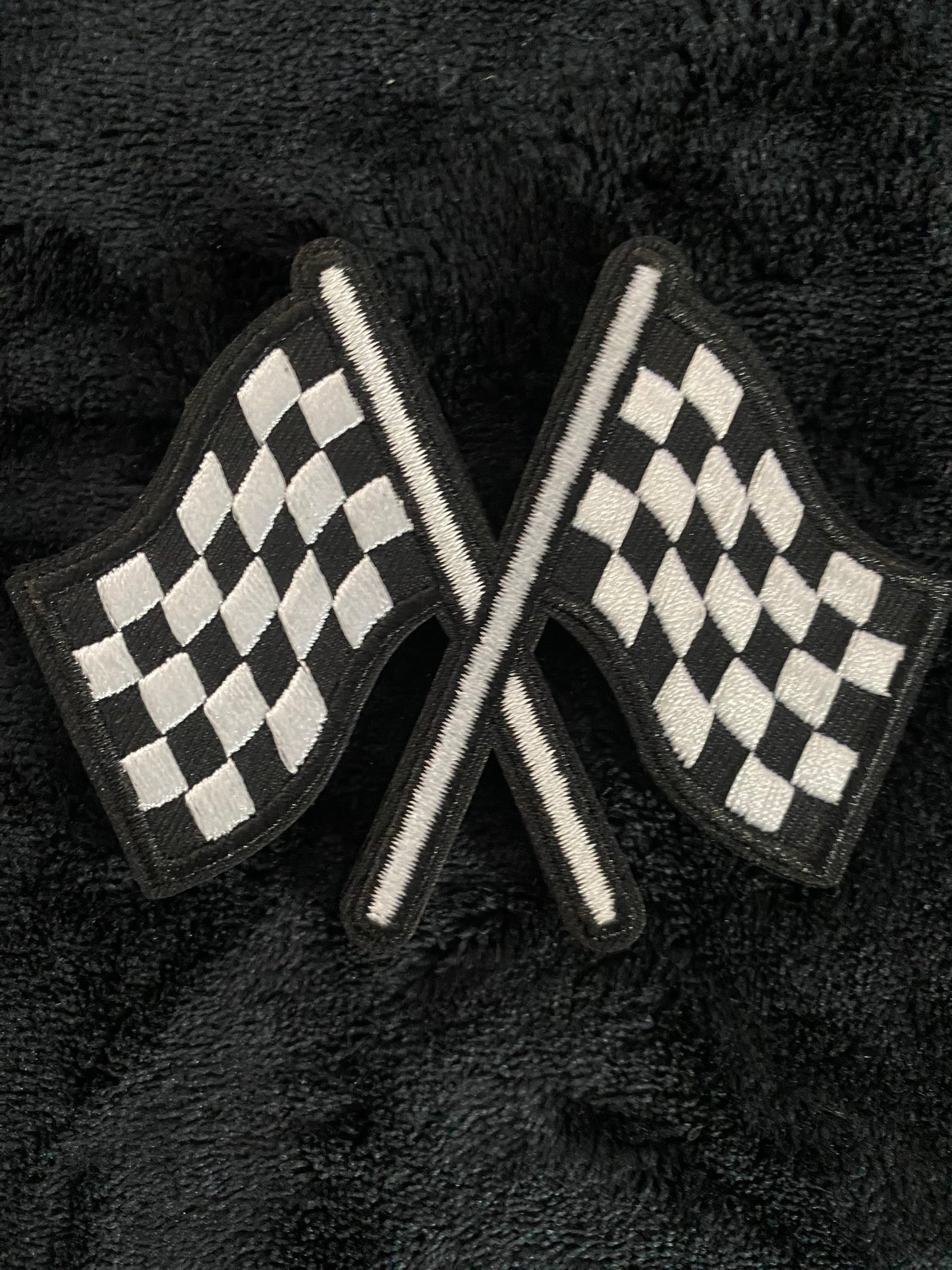 Race Flags Hat Patch- Chenille Patches