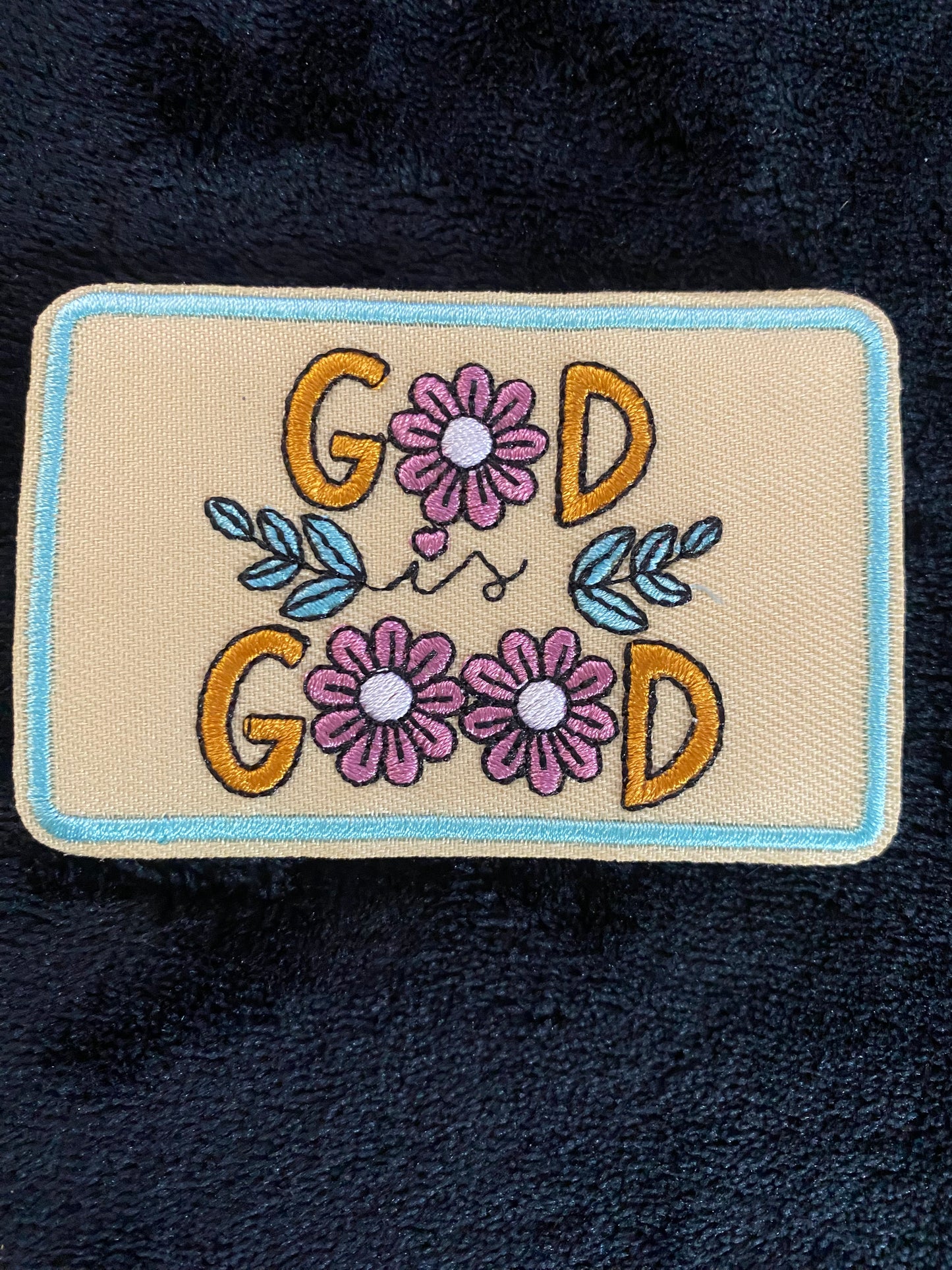 God Is Good Hat Patch- Chenille Patches