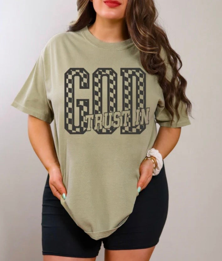 I Trust In God- screen print transfer (T15) HOT PEEL
