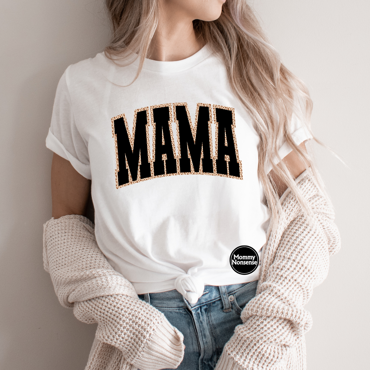 Black Mama Outlined in Leopard Print- DTF TRANSFER (L274) DTF Transfer