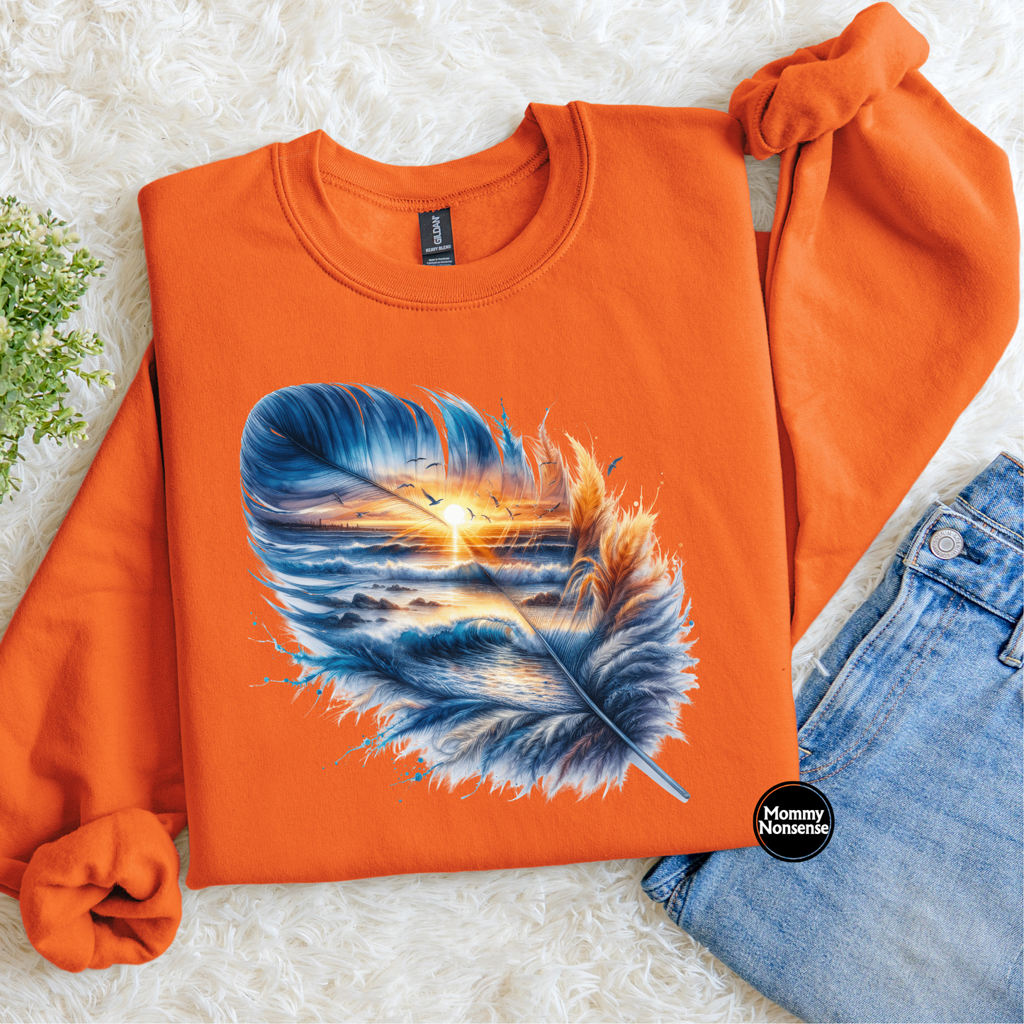 Sunset feather- DTF TRANSFER (L518) DTF Transfer