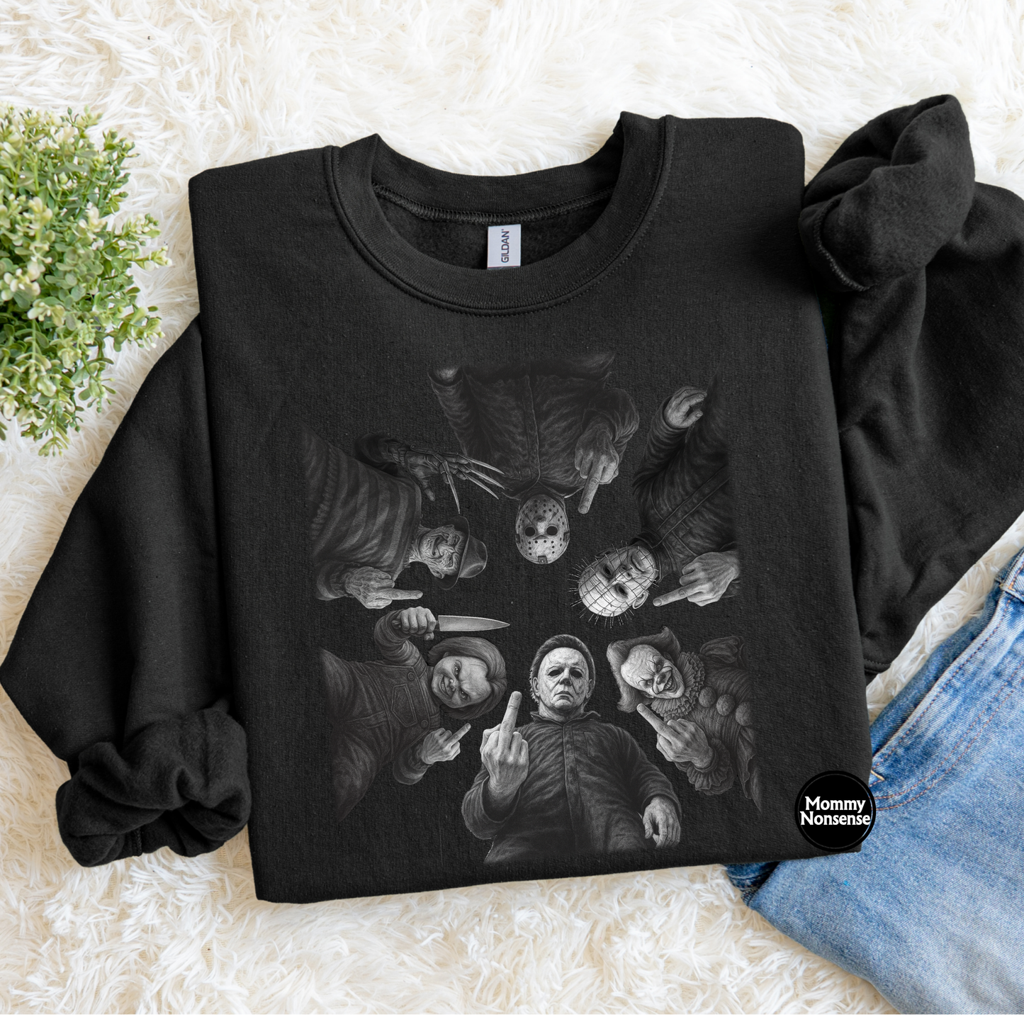 Horror baddies middle finger - DTF TRANSFER (L7) DTF Transfer