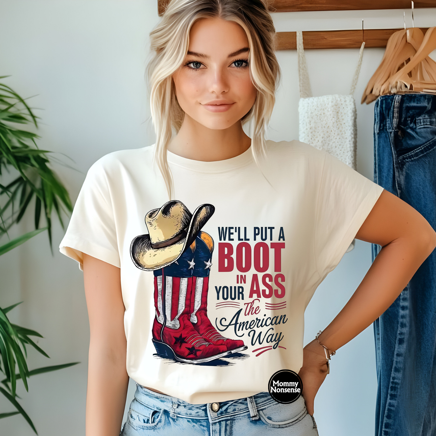 Boot In The Ass The American Way-DTF TRANSFER (C14)