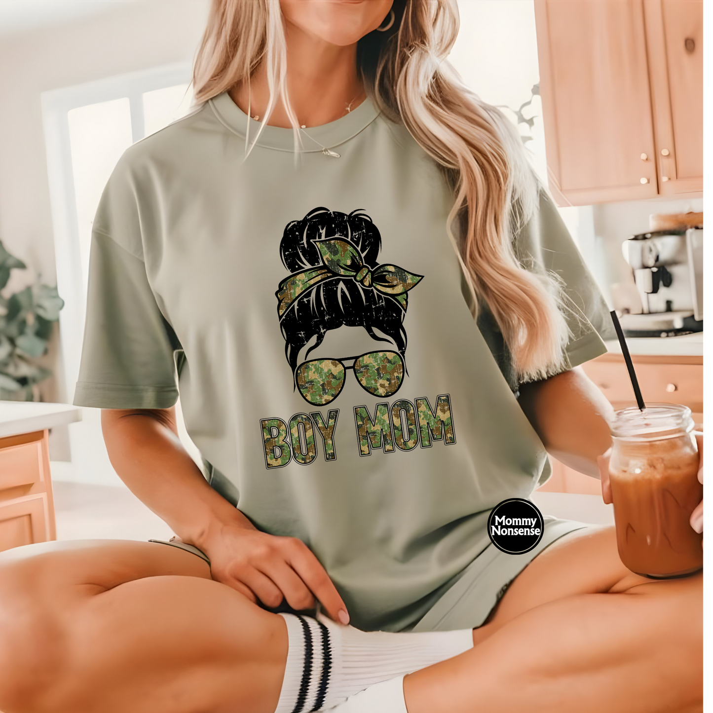 Boy Mom camo - DTF TRANSFER (L664) DTF Transfer