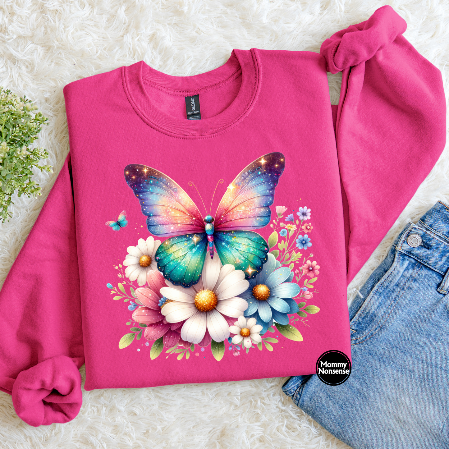 Butterfly and Flowers- DTF TRANSFER (K94) DTF Transfer