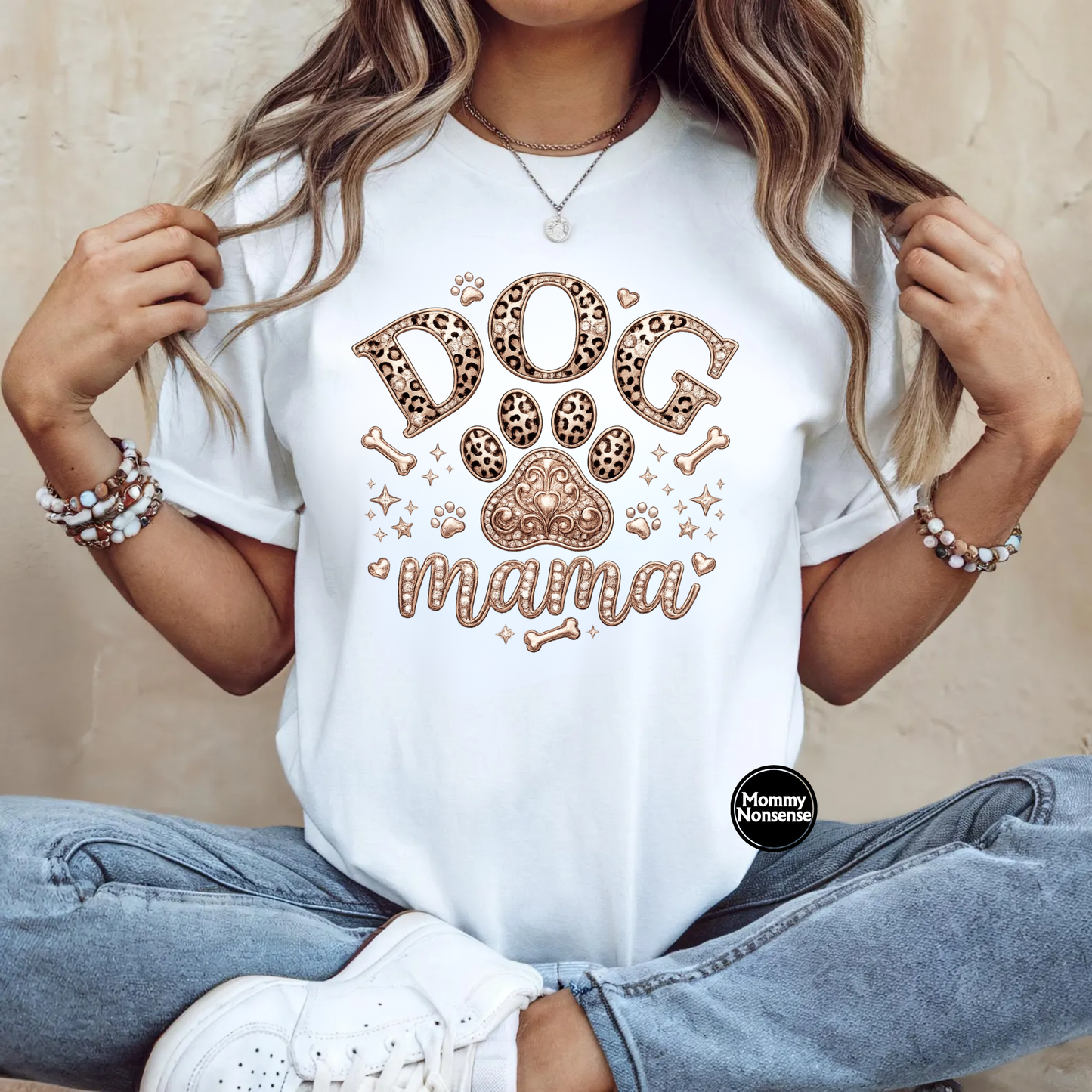 Rose Gold Dog Mama- DTF TRANSFER (L743) DTF Transfer