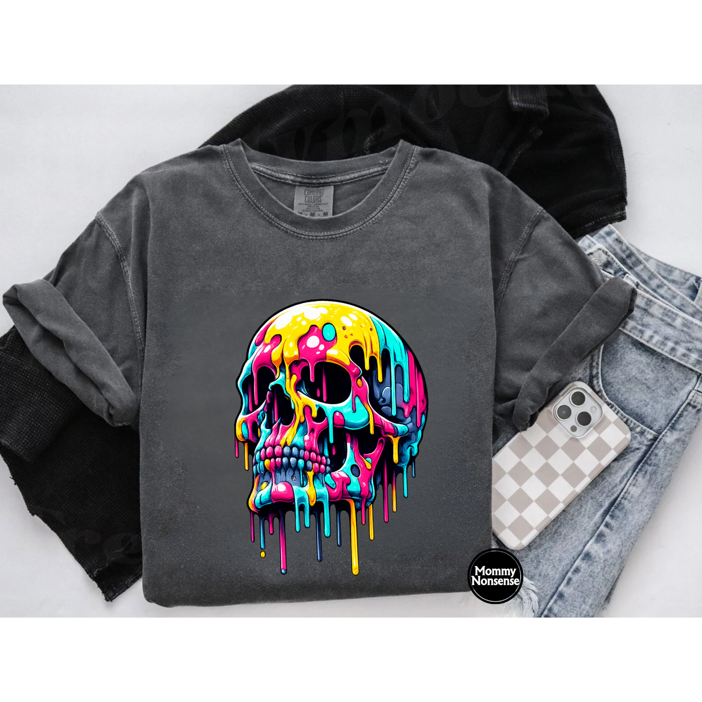 Drippy Skull- DTF TRANSFER (L744) DTF Transfer