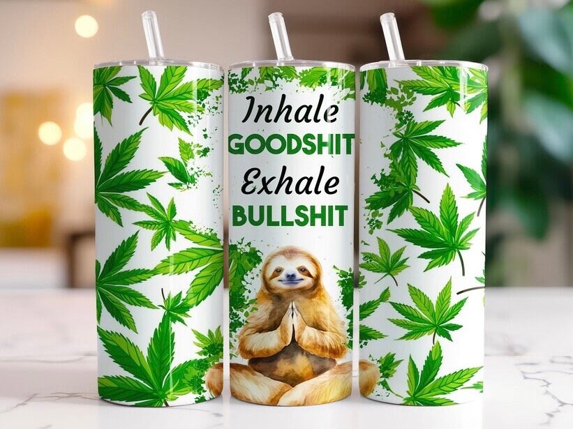 Sloth Exhale Bullshit 20 oz Tumbler