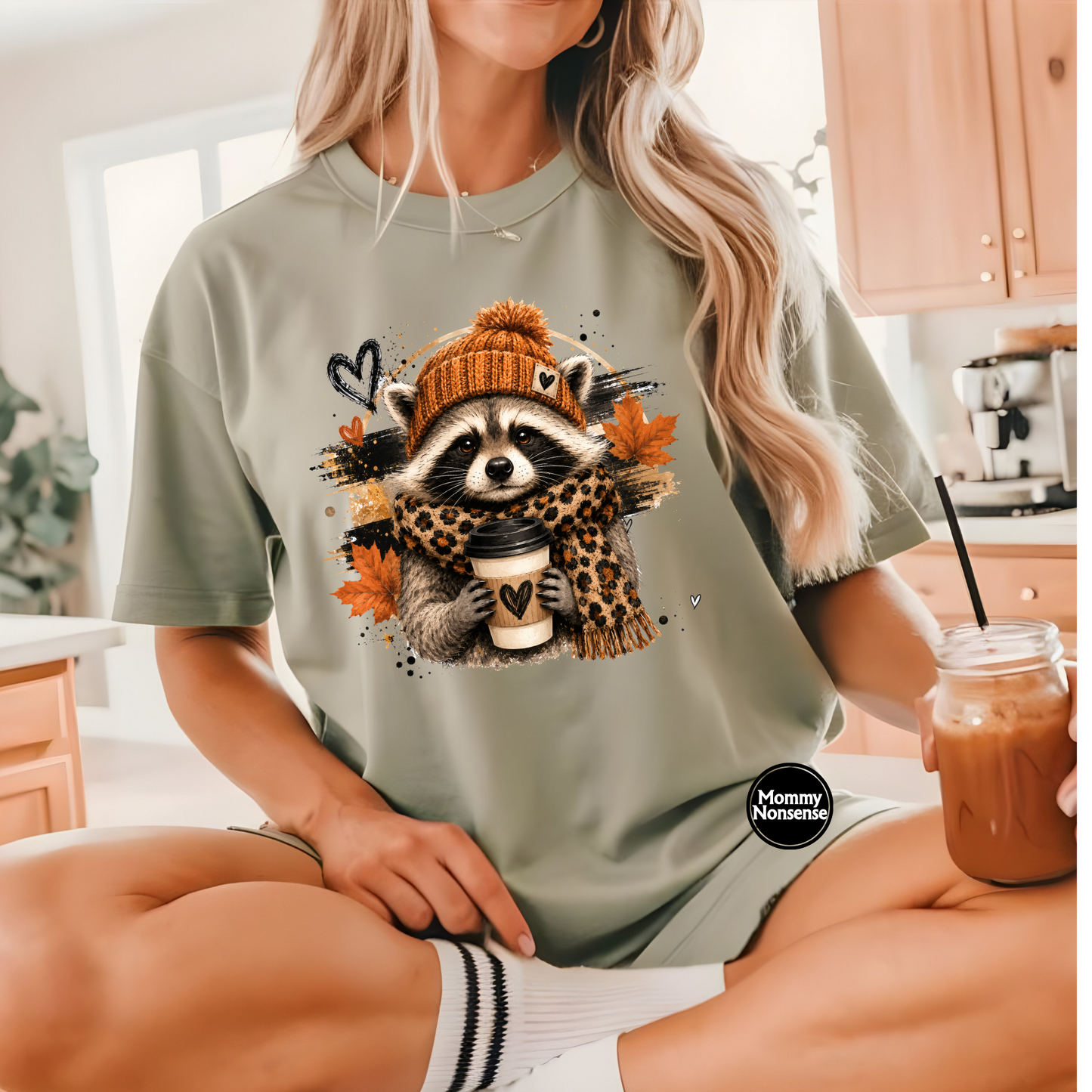 Fall Raccoon- DTF TRANSFER (L834) DTF Transfer