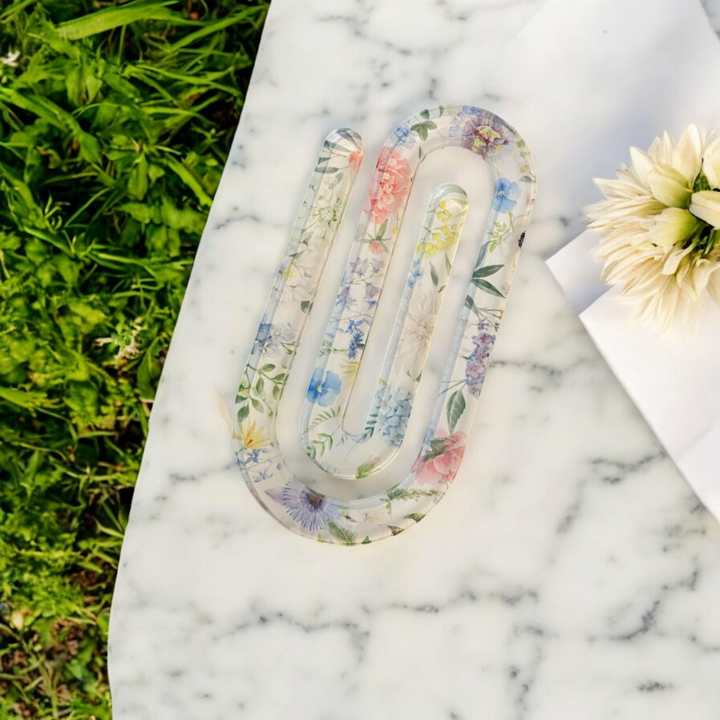Floral Jumbo Acrylic Paper Clip