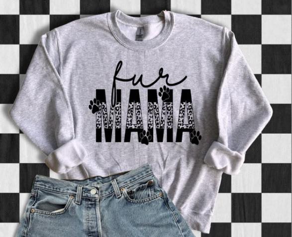 Fur Mama cheetah paws - screen print transfer (B8) HOT PEEL