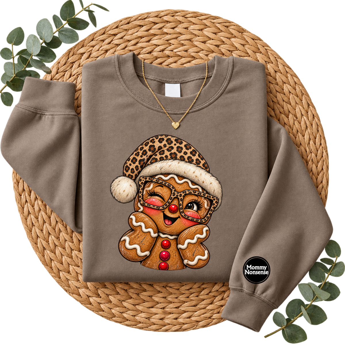 Winking Gingerbread- DTF TRANSFER (M180) DTF Transfer