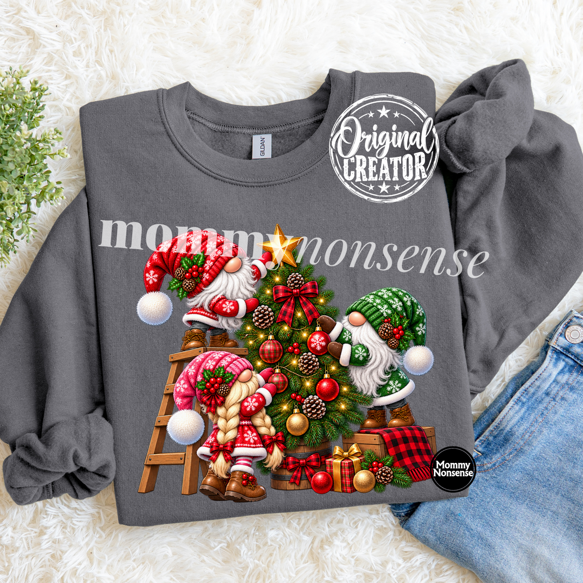 Gnomes with Christmas Tree