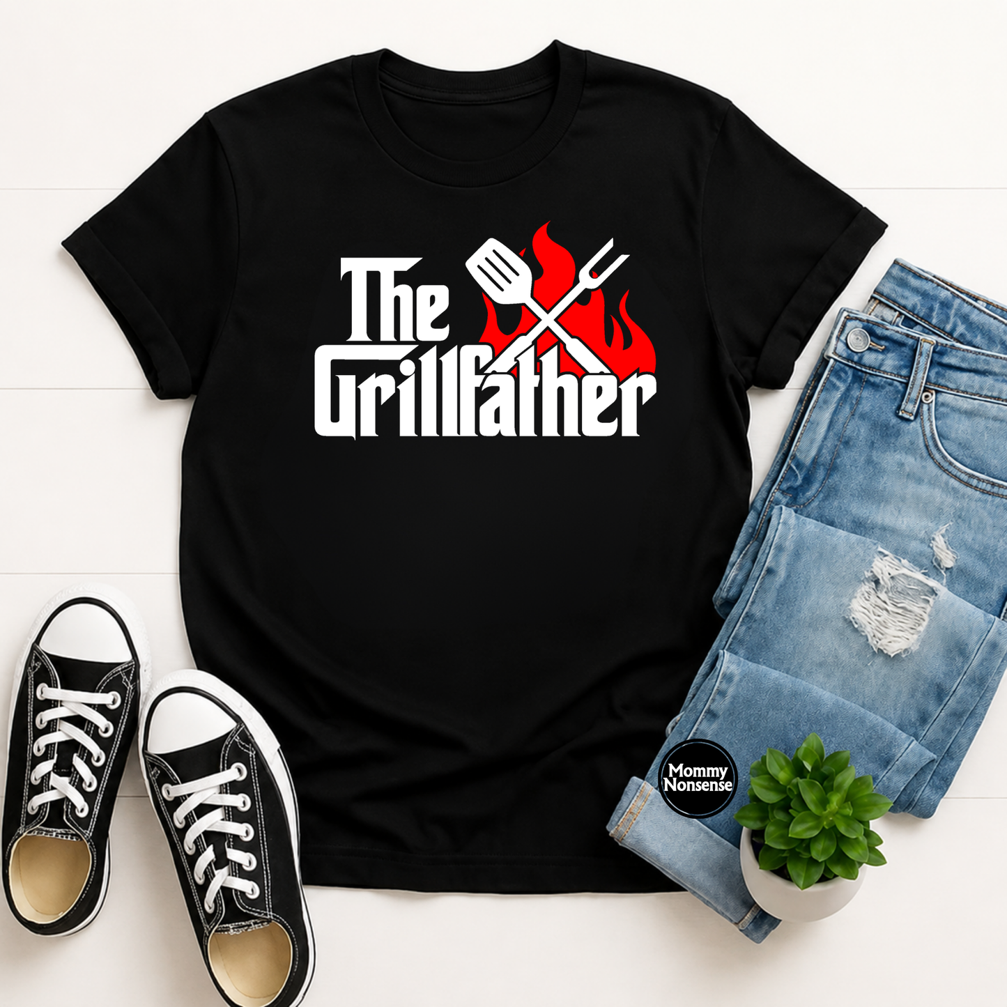 The Grillfather (wht)- DTF TRANSFER (L791) DTF Transfer