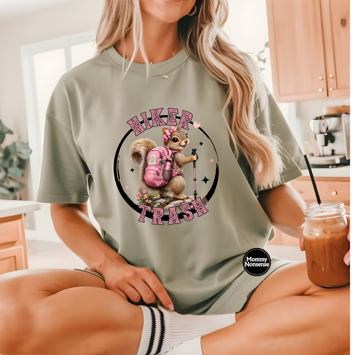 Hiker Trash Squirrel- DTF TRANSFER (L773) DTF Transfer