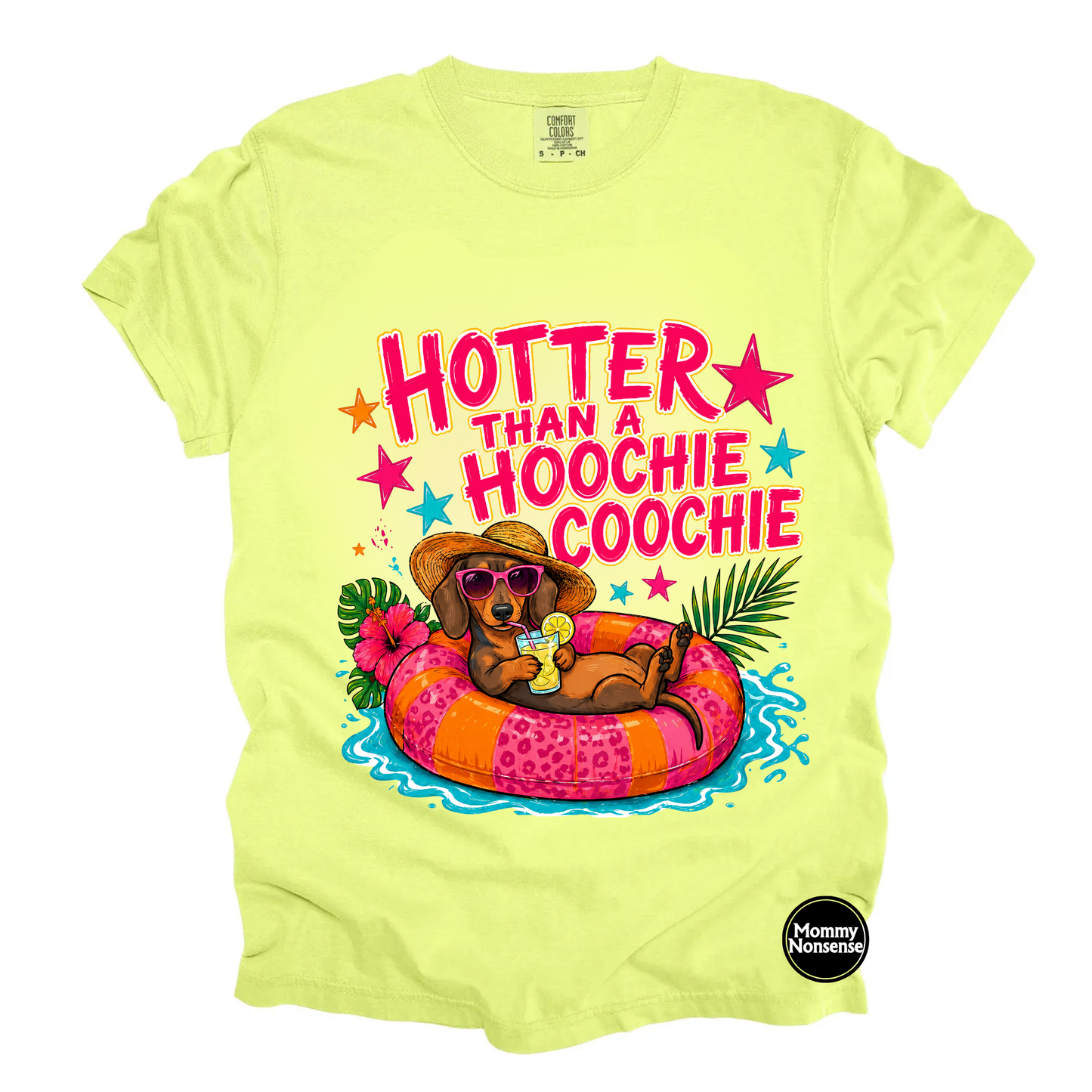 Hotter Than A hoochie Coochie weiner dog- DTF TRANSFER (L671) DTF Transfer