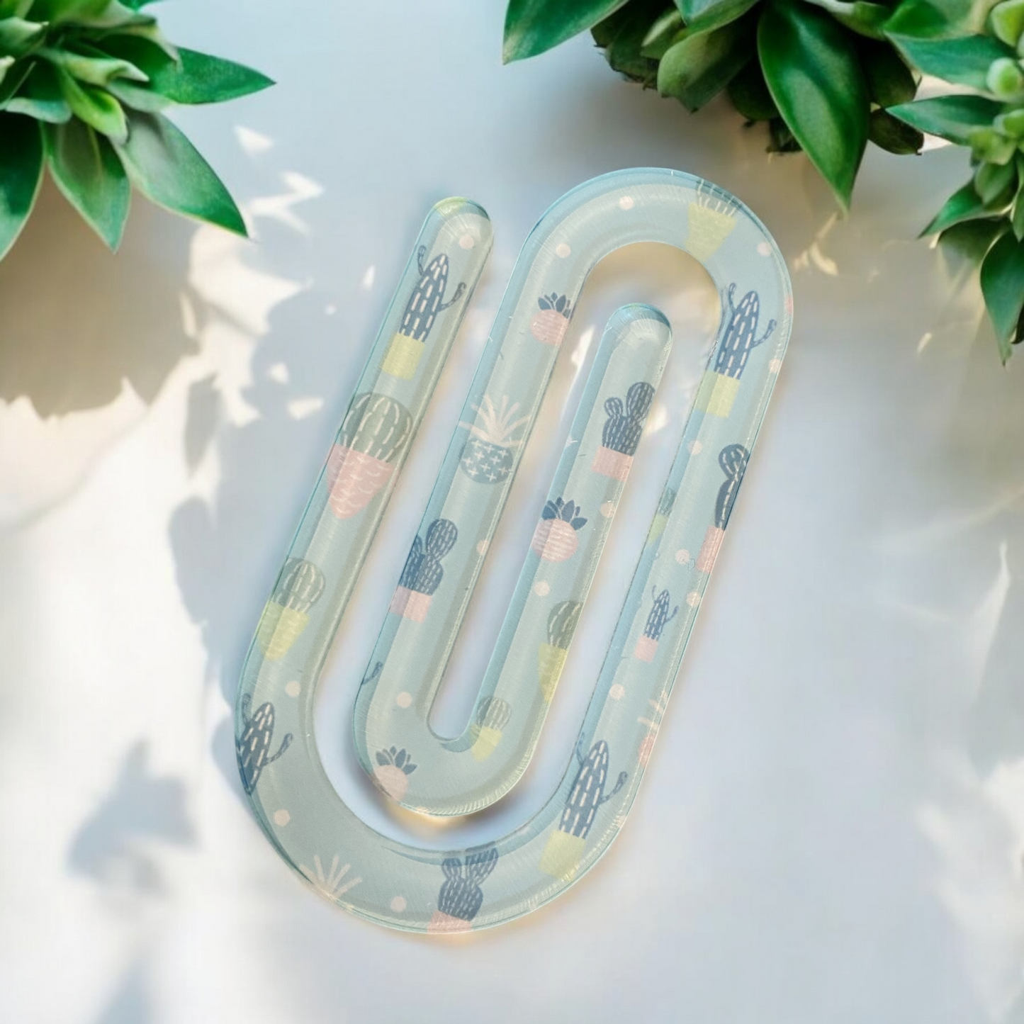 Cactus Jumbo Acrylic Paper Clip