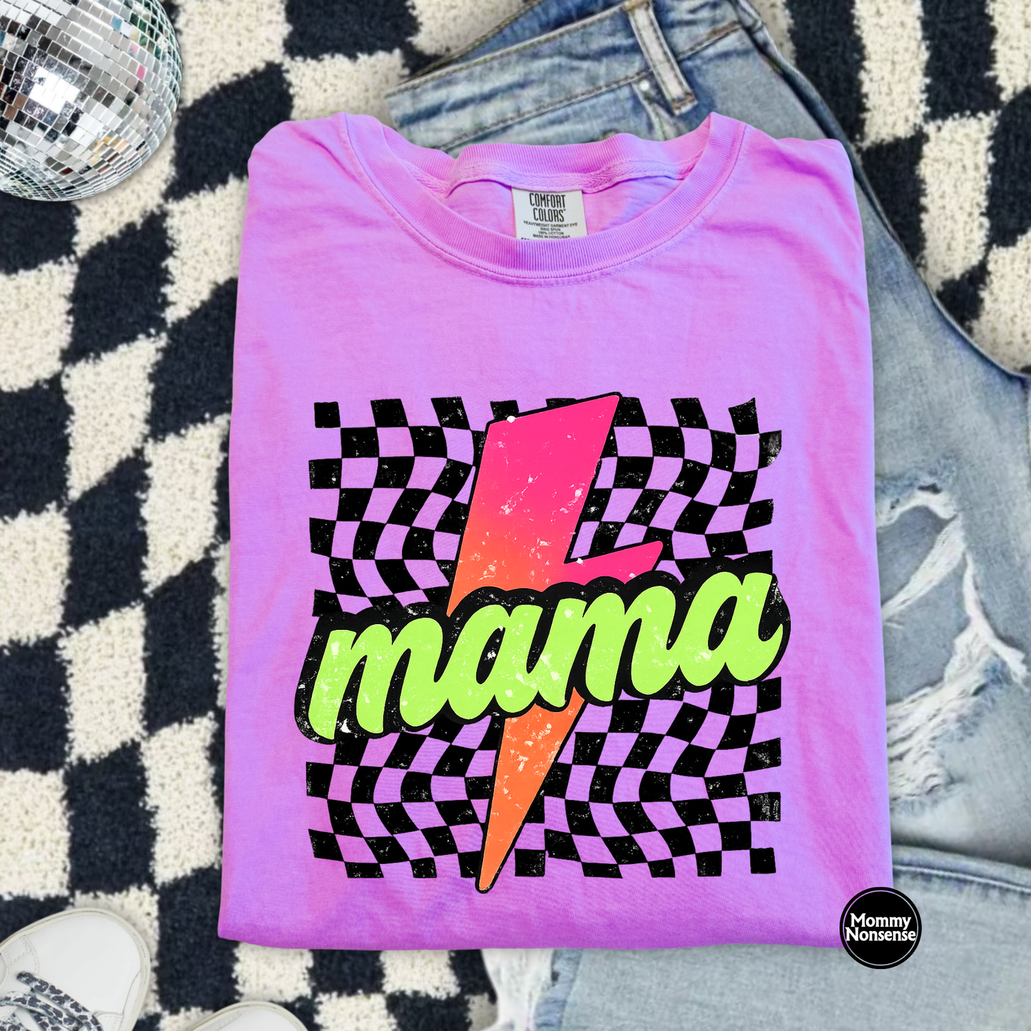 MAMA lightning bolt- DTF TRANSFER (L590) DTF Transfer