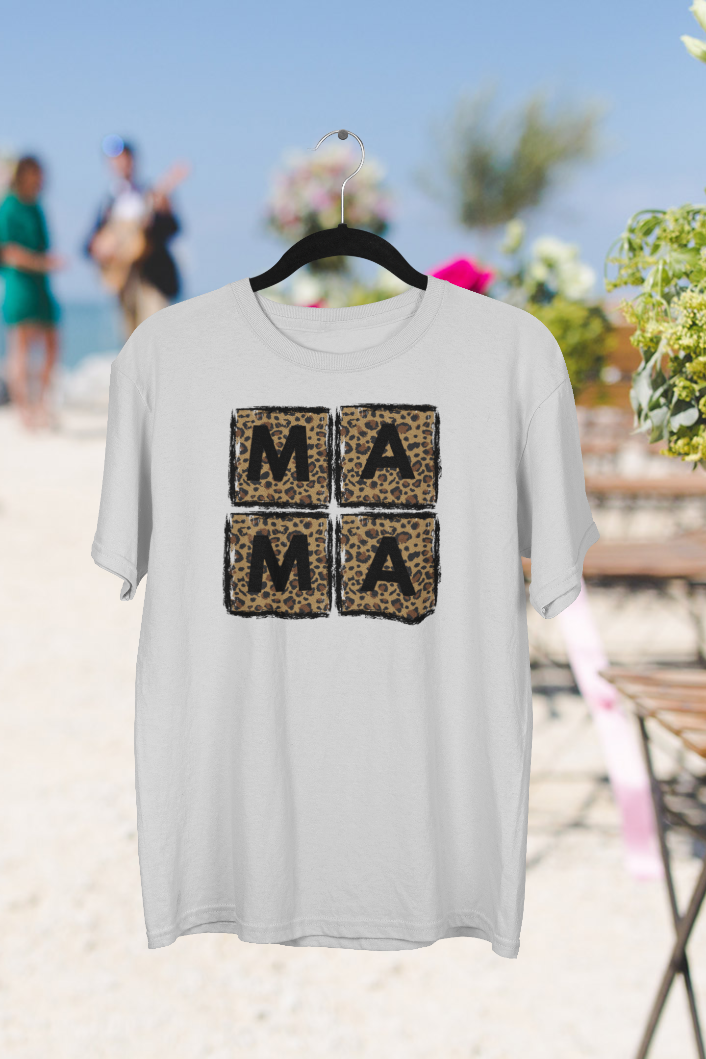 Leopard print squares MAMA - DTF TRANSFER (O1)