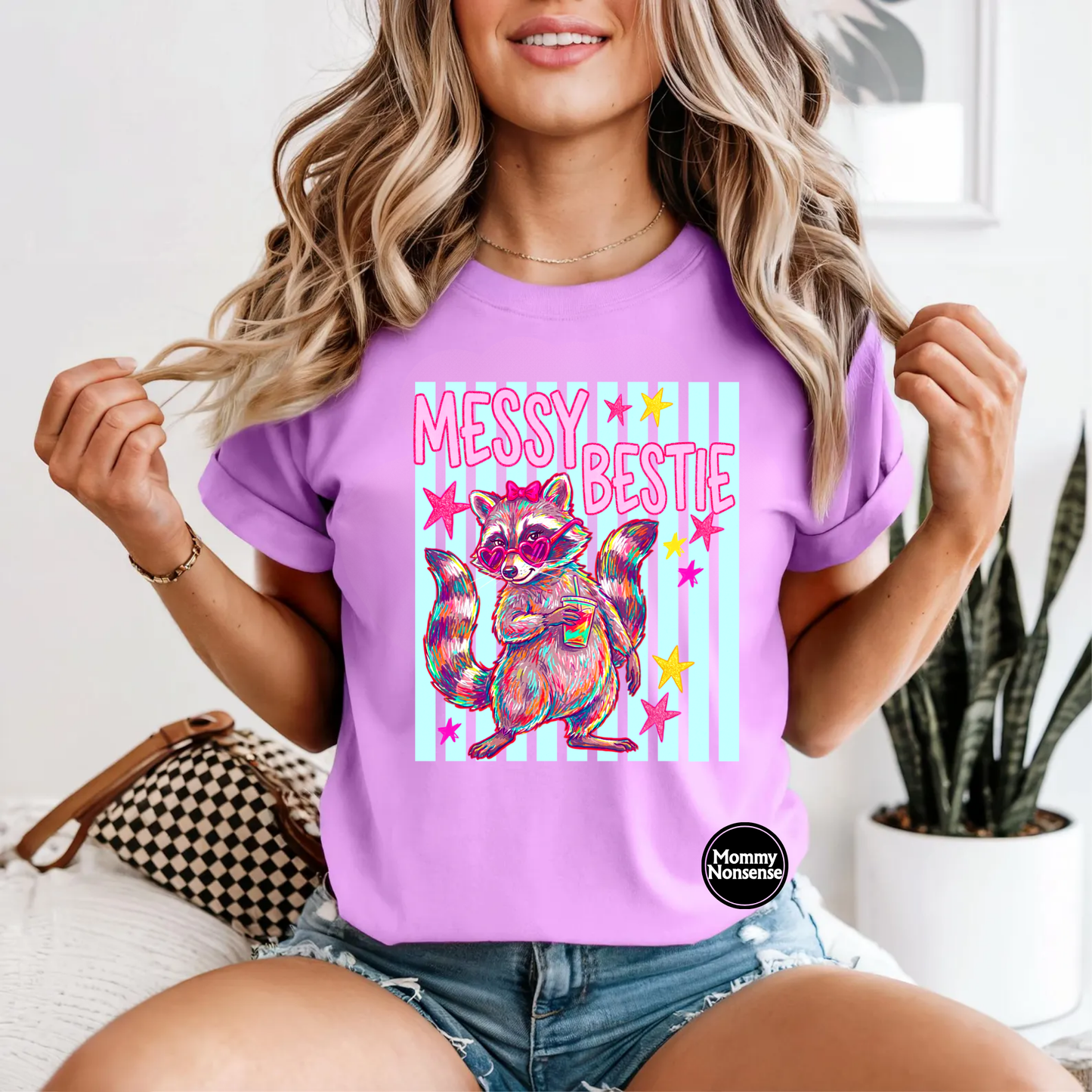 Messy bestie Raccoon- DTF TRANSFER (L802) DTF Transfer