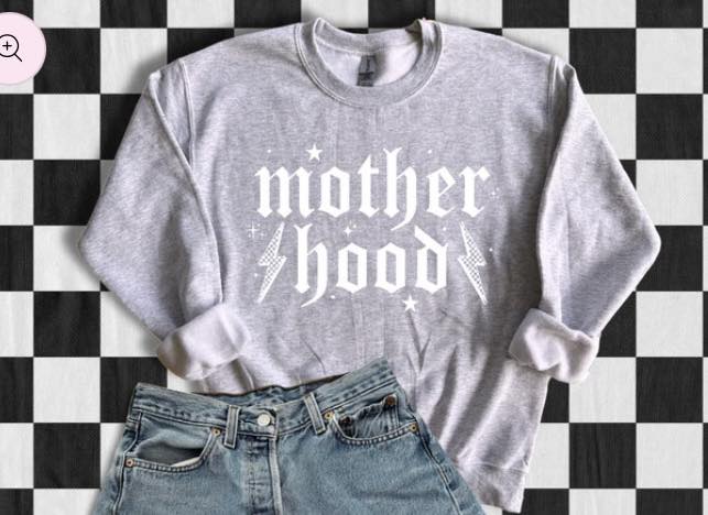 Motherhood Bolt Checkered screen print transfer (A7) HOT PEEL