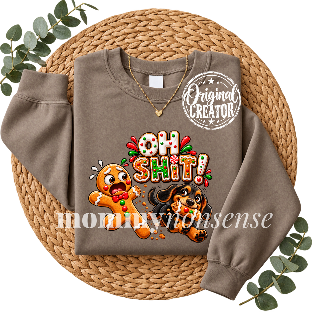 Oh Shit gingerbread Christmas funny