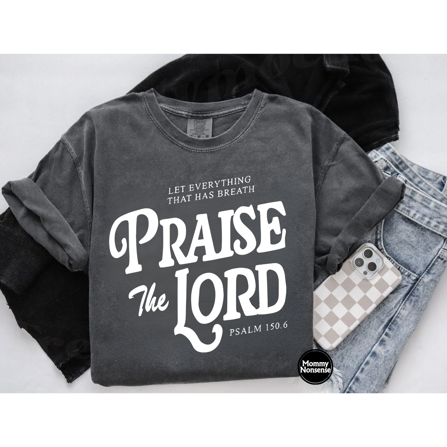 Praise the Lord (wht)- DTF TRANSFER (L725) DTF Transfer