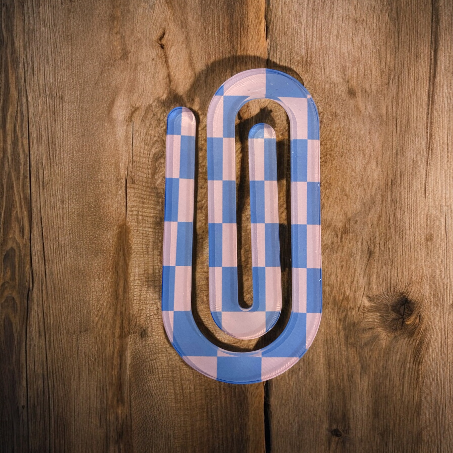 Checkered Jumbo Acrylic Paper Clip