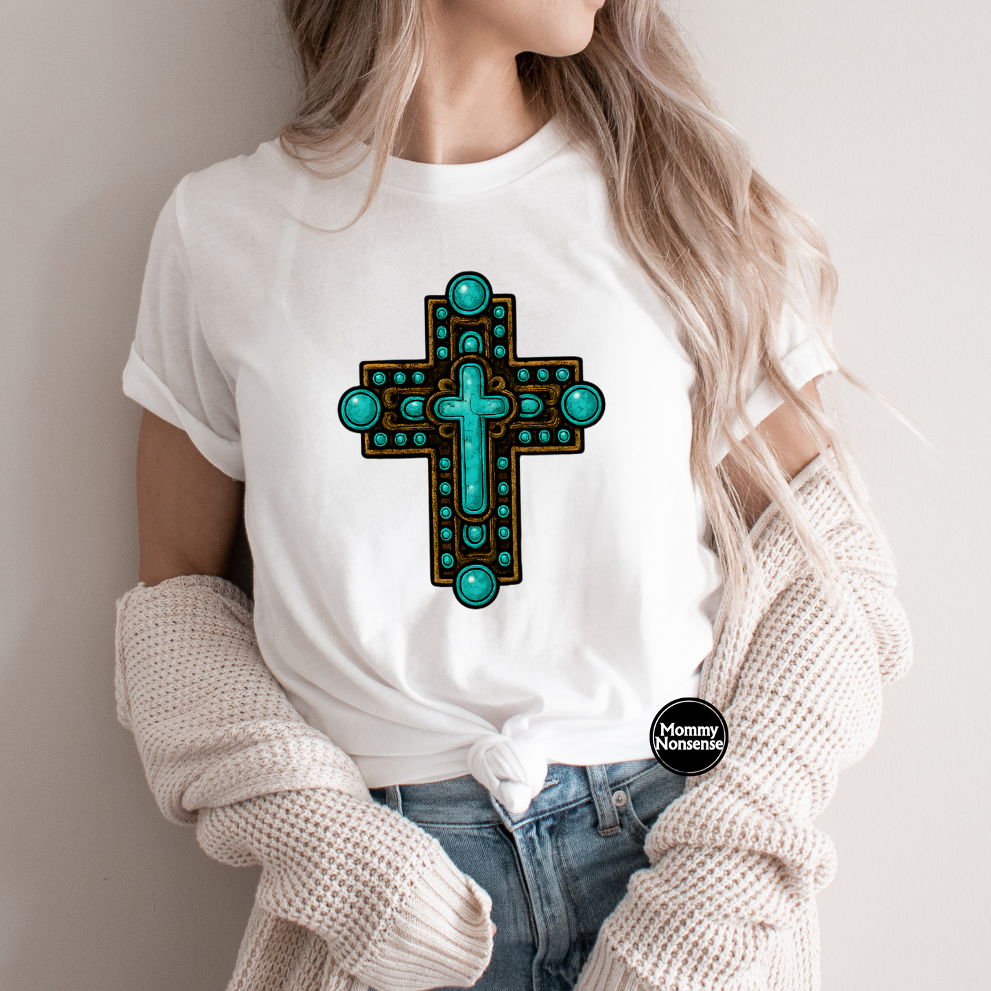 Rhinestone Cross 2- DTF TRANSFER (L161) DTF Transfer