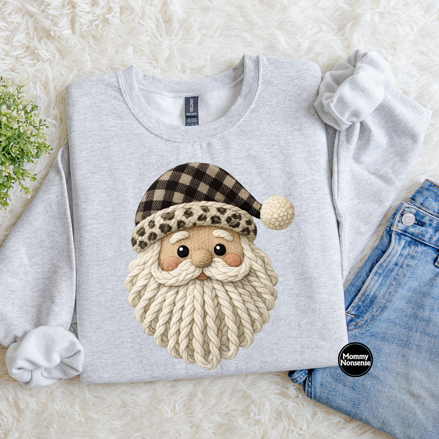 Santa Crochet Look- DTF TRANSFER (L128) DTF Transfer