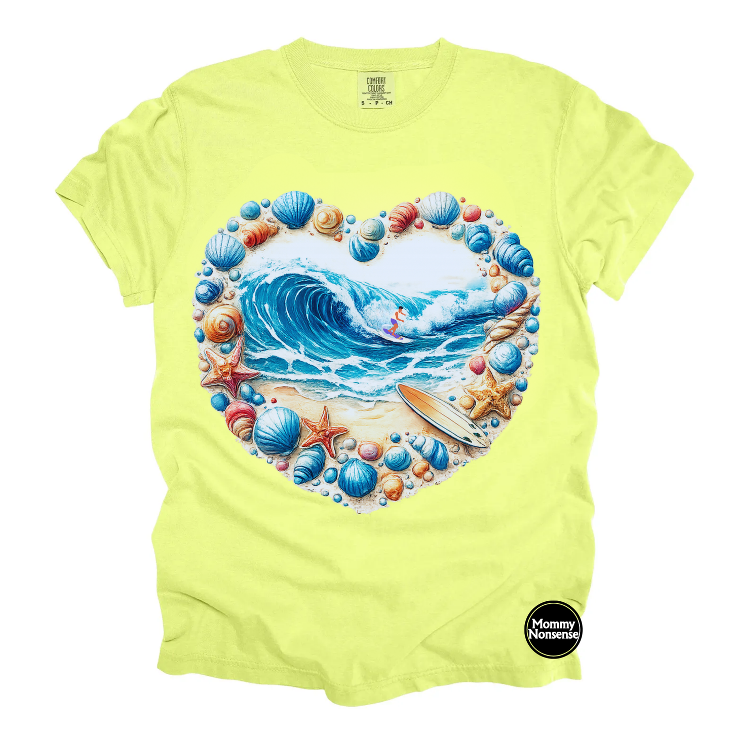 Beach wave Heart- DTF TRANSFER (L574) DTF Transfer