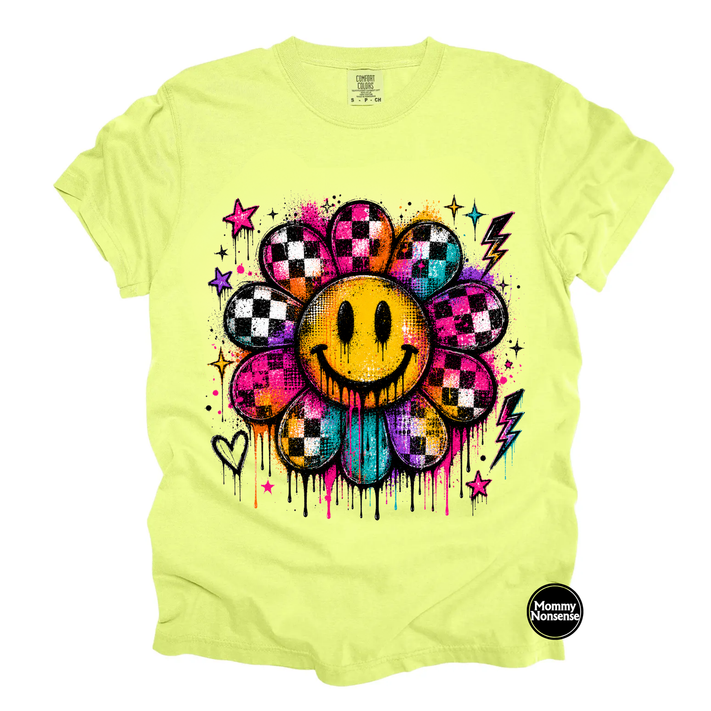 Smiley Watercolor Sunflower- DTF TRANSFER (L692) DTF Transfer