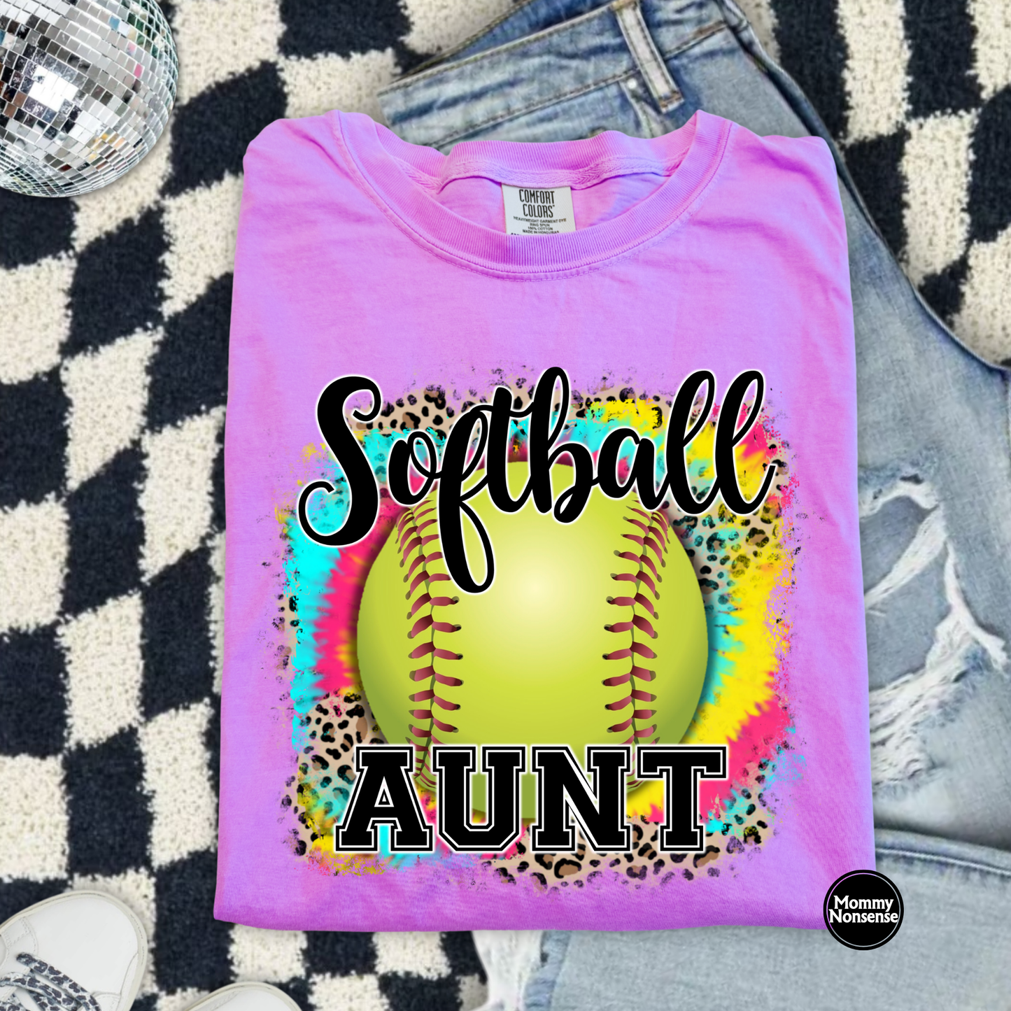 Softball Aunt- DTF TRANSFER (L693) DTF Transfer