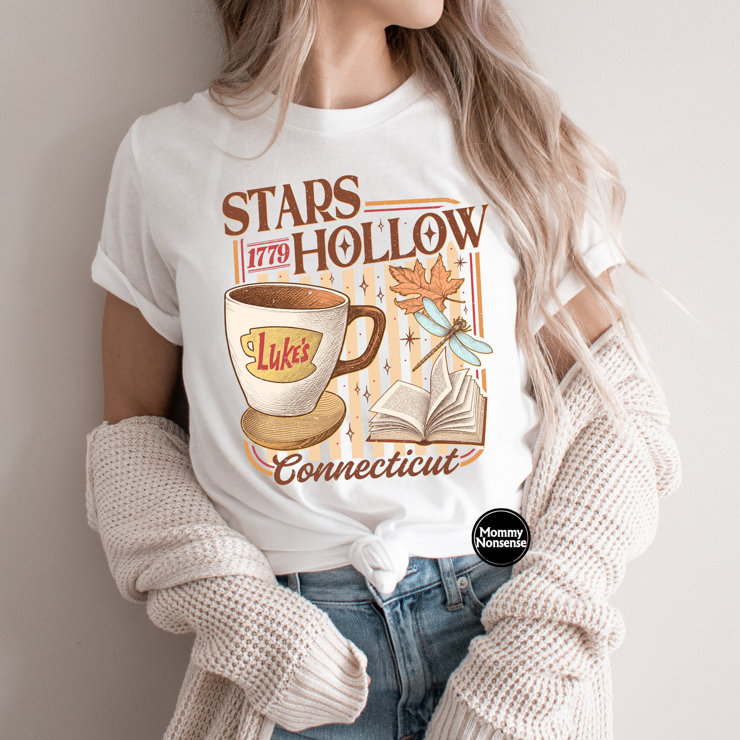 Stars Hollow (brown print)- DTF TRANSFER (L23) DTF Transfer