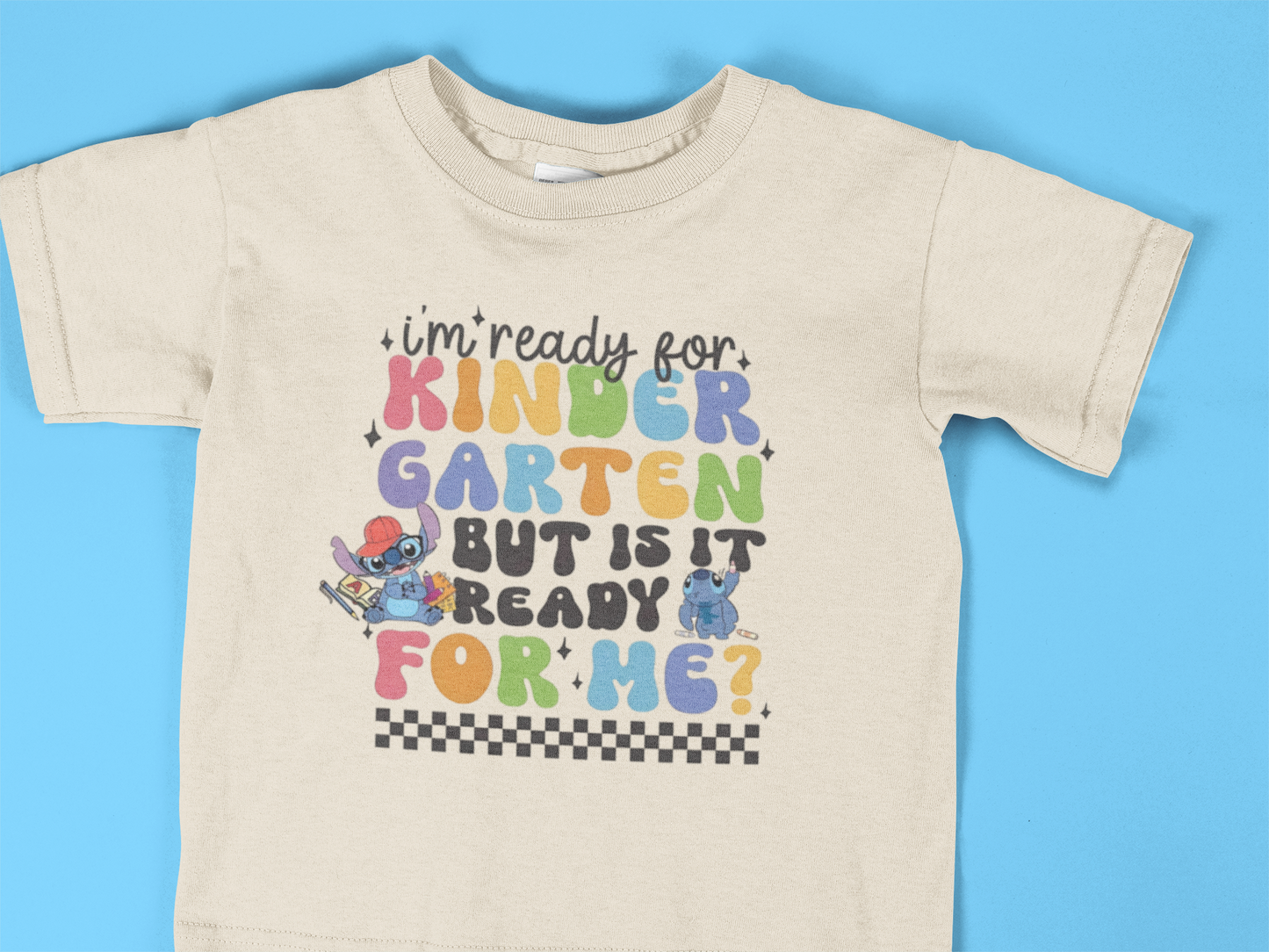 Stitch- ready for kindergarten - DTF TRANSFER (Z35)