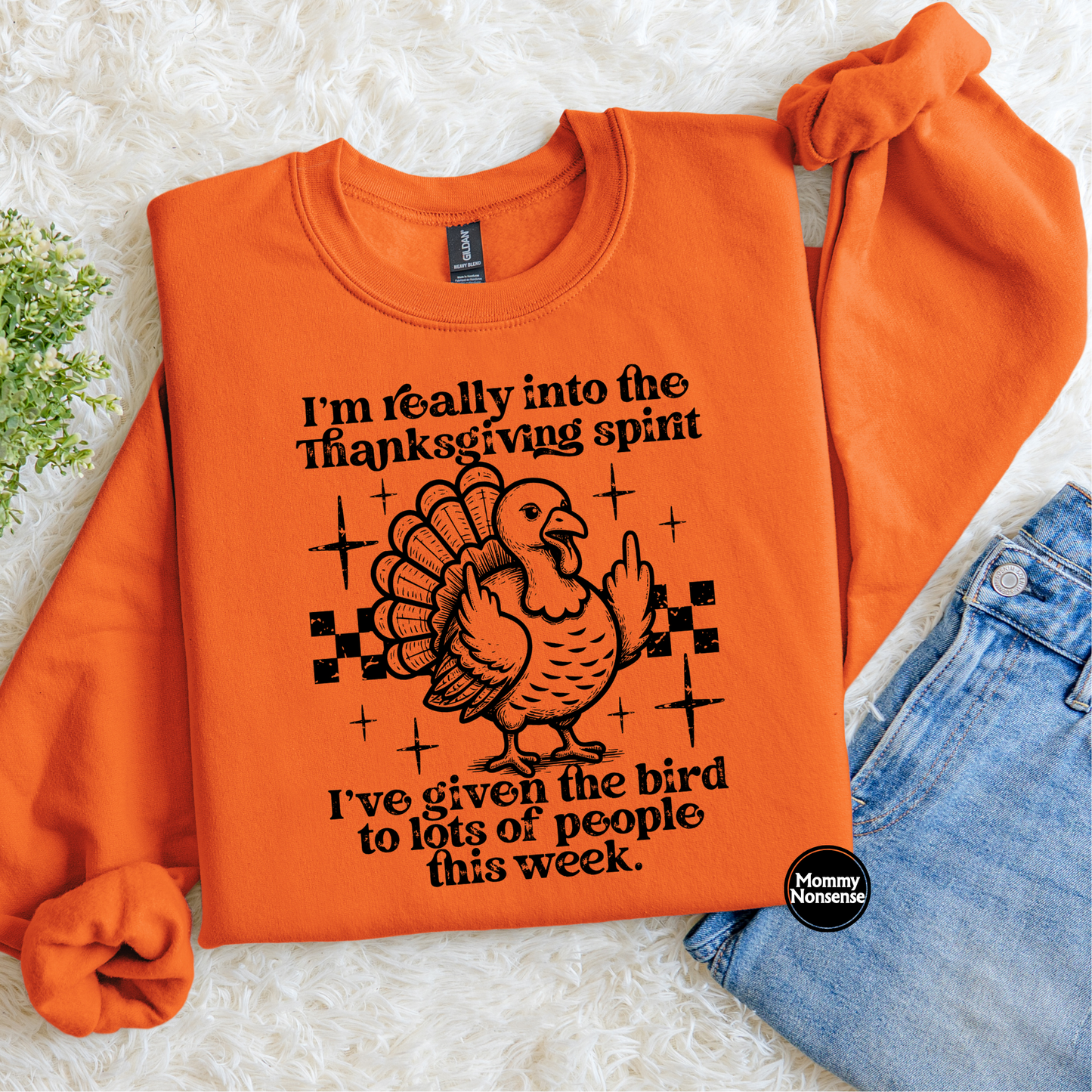 I'm Really Into The thanksgiving Spirit (blk)- DTF TRANSFER (K77) DTF Transfer