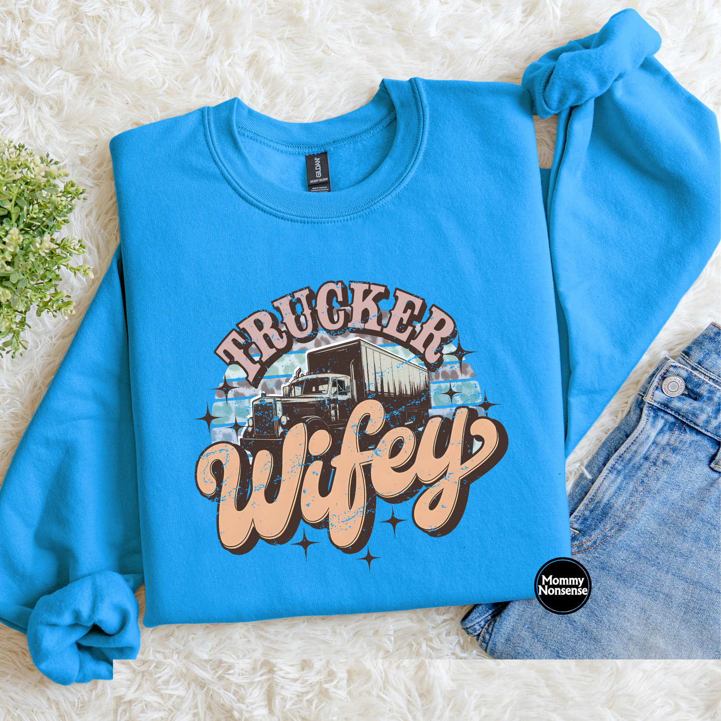 Trucker Wifey- DTF TRANSFER (L765) DTF Transfer