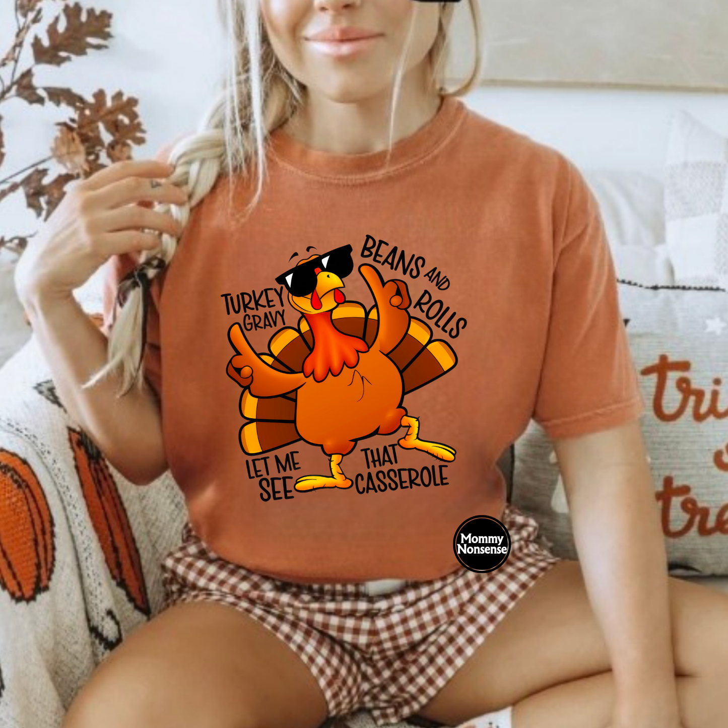 Turkey, Gravy, beans And Rolls Let me See that Casserole - DTF TRANSFER (L10) DTF Transfer