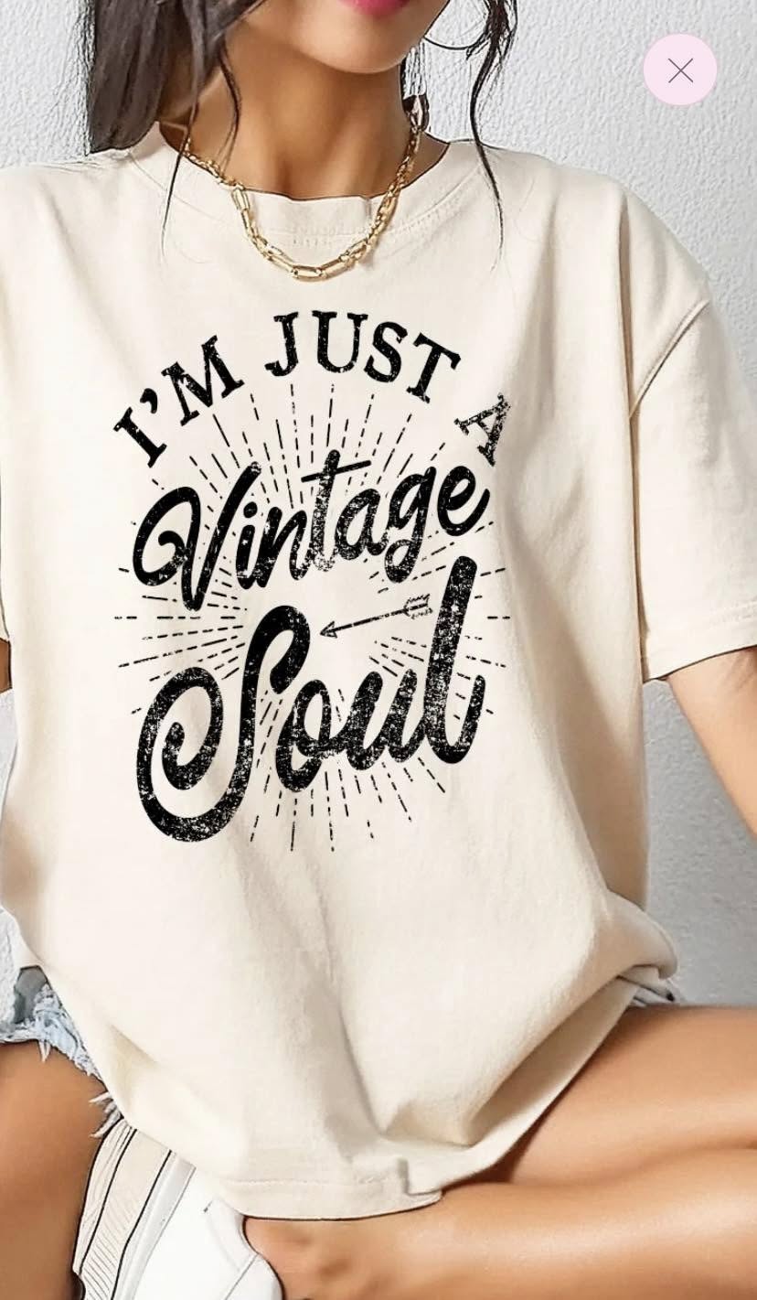 Vintage Soul - screen print transfer (B6) HOT PEEL