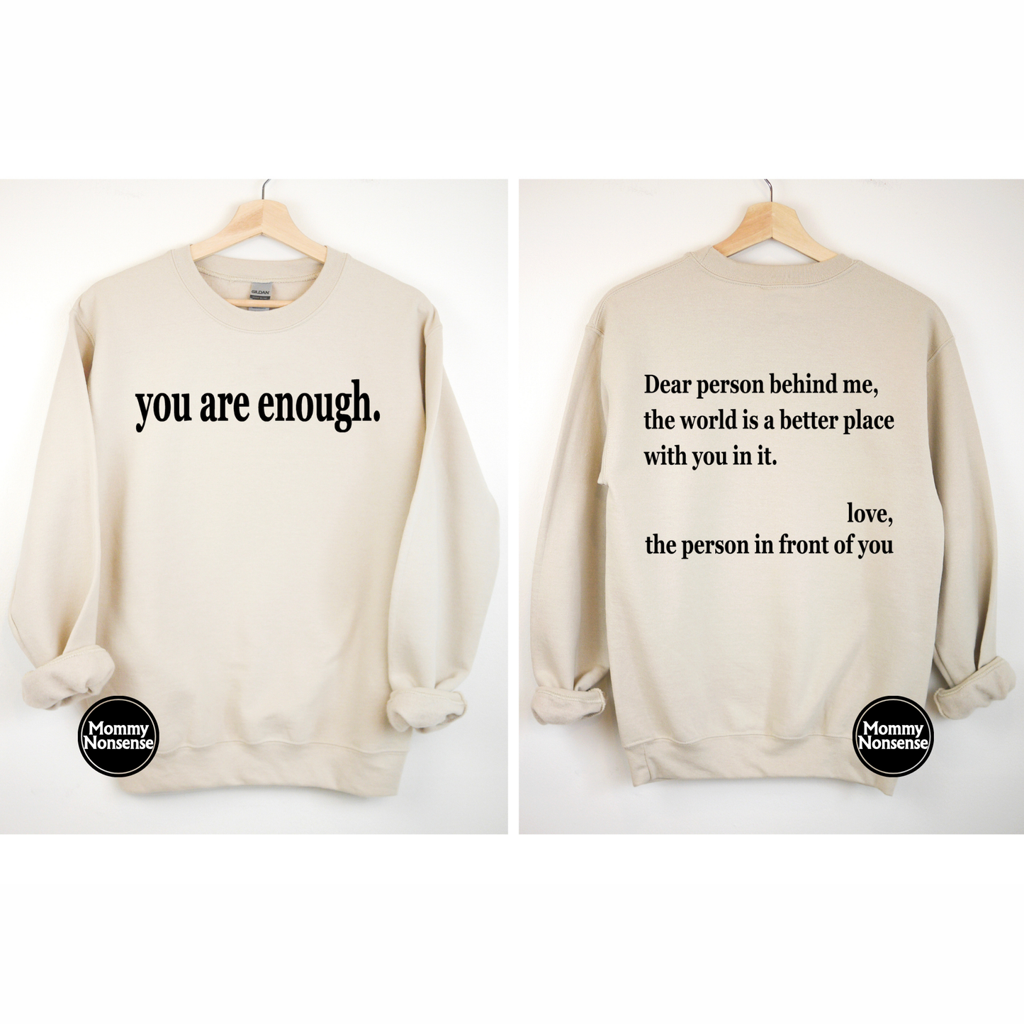 You Are enough (blk)- DTF TRANSFER (L459) DTF Transfer