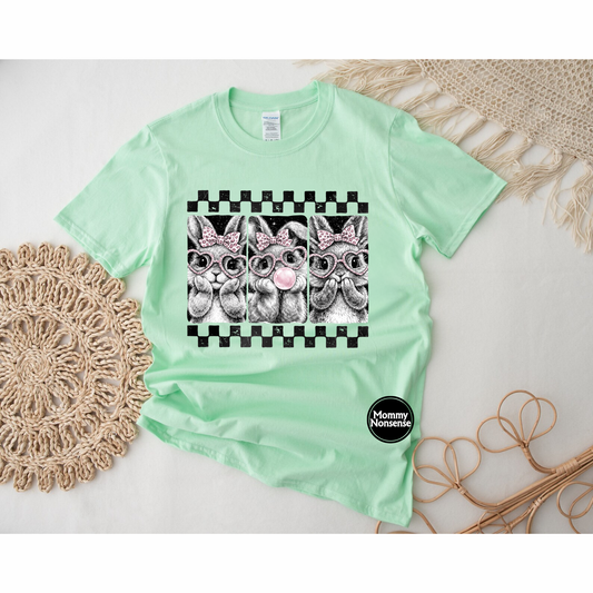 Bunny Checkered- DTF TRANSFER (L534) DTF Transfer